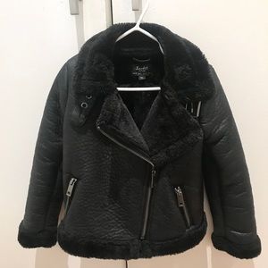 Bardot Junior black moto jacket - size 4